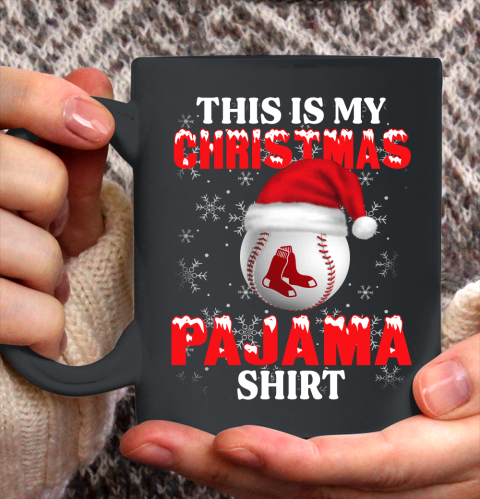 Boston Red Sox This Is My Christmas Pajama Shirt MLB Ceramic Mug 11oz