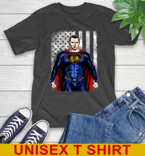 NHL Hockey Chicago Blackhawks Superman DC Shirt T-Shirt