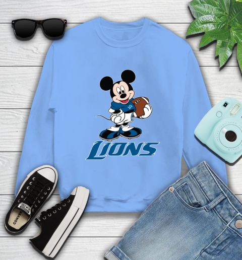 NFL Football Detroit Lions Cheerful Mickey Mouse Shirt Sweatshirt 11