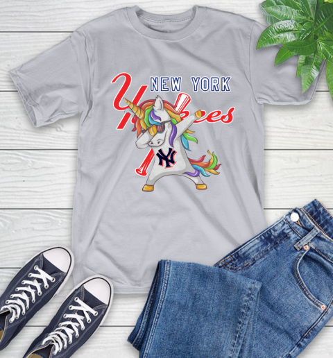 New York Yankees MLB Baseball Funny Unicorn Dabbing Sports T-Shirt 18