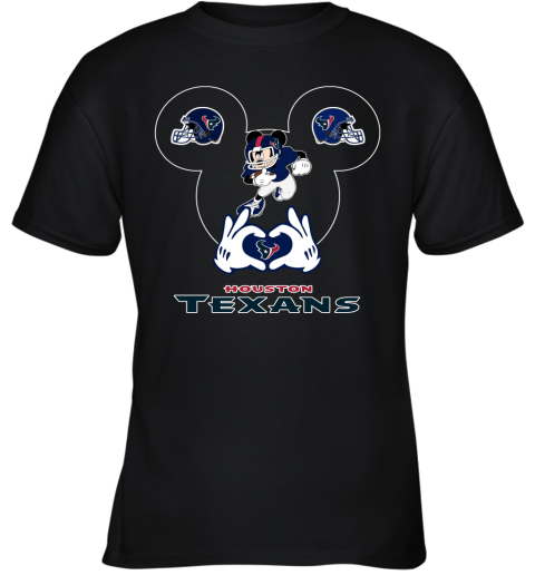I Love The Texans Mickey Mouse Houston Texans Youth T-Shirt
