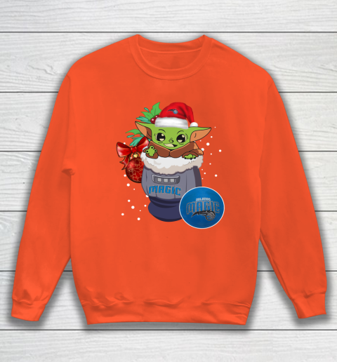 Orlando Magic Christmas Baby Yoda Star Wars Funny Happy NBA Sweatshirt 4