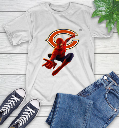 NFL Spider Man Avengers Endgame Football Chicago Bears T-Shirt