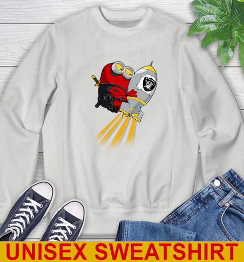 NFL Football Oakland Raiders Deadpool Minion Marvel Shirt Sweatshirt 5