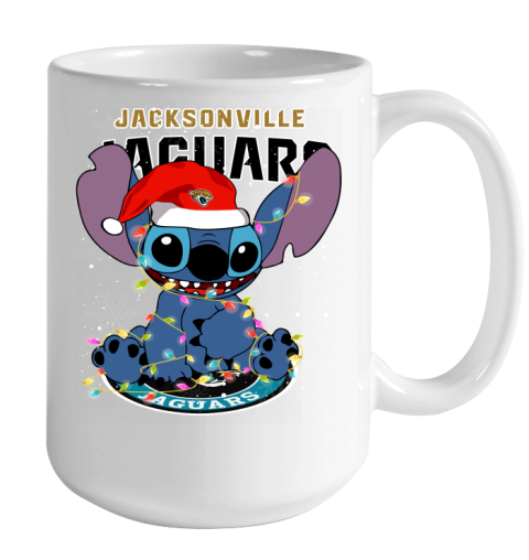 Jacksonville Jaguars NFL Football noel stitch Christmas Color Changing Mug 15oz 2