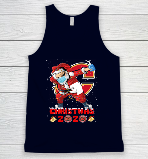 Calgary Flames Funny Santa Claus Dabbing Christmas 2020 NHL Tank Top 2