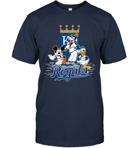 Kansas City Royals Mickey Donald And Goofy Baseball Youth T-Shirt 