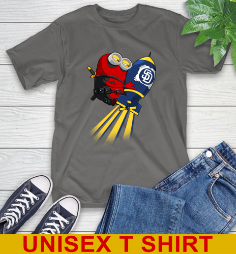 MLB Baseball San Diego Padres Deadpool Minion Marvel Shirt T-Shirt 11 MLB Baseball San Diego Padres Deadpool Minion Marvel Shirt T-Shirt - Image 11