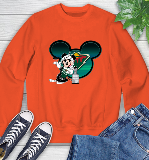 NHL Minnesota Wild Stanley Cup Mickey Mouse Disney Hockey T Shirt Sweatshirt 4