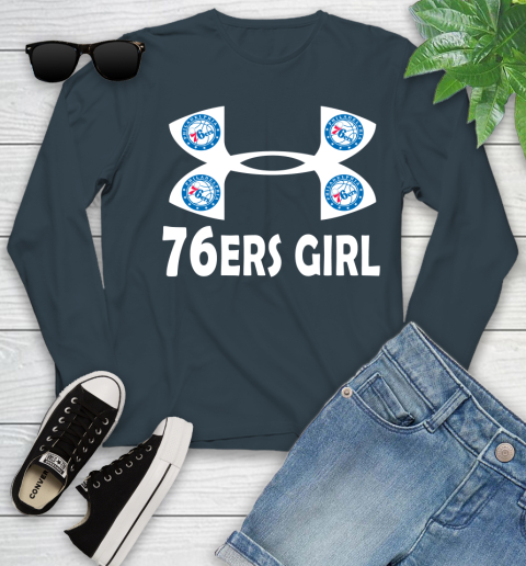 NBA Philadelphia 76ers Girl Under Armour Basketball Sports Youth Long Sleeve 9