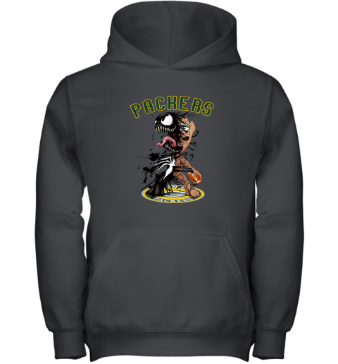 NFL Green Bay Packers Football Venom Groot Guardians Of The Galaxy x7DNjQrwvpK youth hoodie 43 95 151514 front black