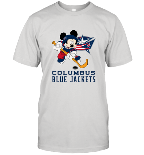 NHL Hockey Mickey Mouse Team Columbus Blue Jackets Unisex Jersey Tee