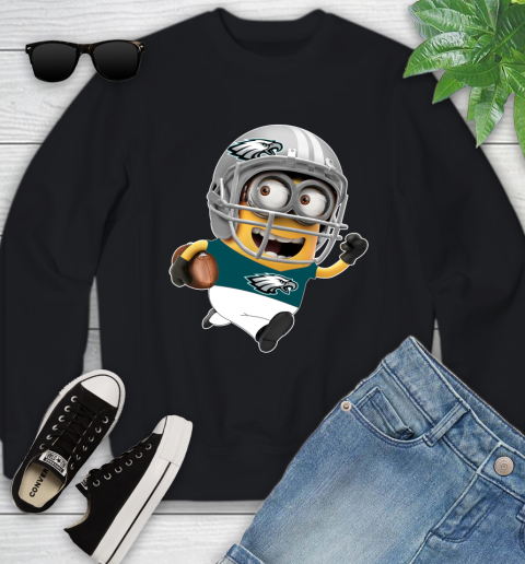 NFL Philadelphia Eagles Minions Disney Football Sports Youth Sweatshirt 2