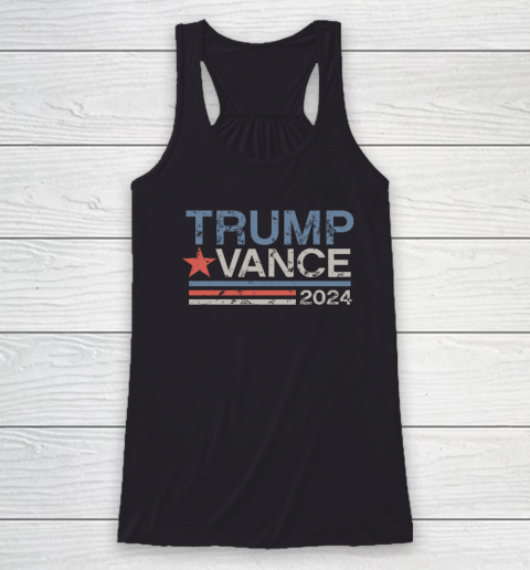 Trump Vance 2024 Retro Stripe Trump JD Vance Racerback Tank