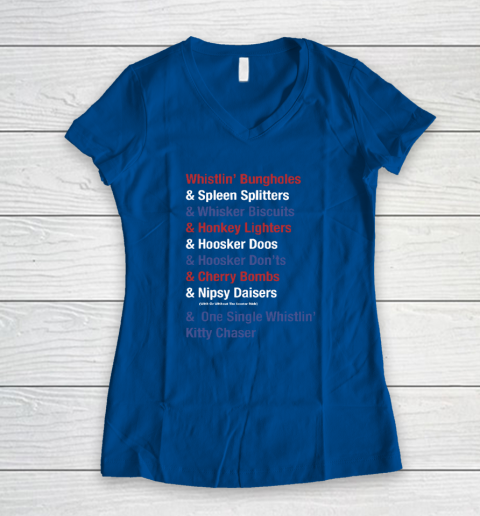 Whistlin' Bungholes & Cherry Bombs Joe Dirt Fireworks Women's V-Neck T-Shirt 5