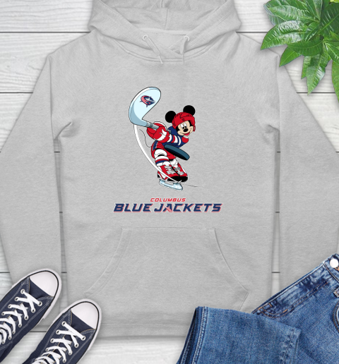 NHL Hockey Columbus Blue Jackets Cheerful Mickey Mouse Shirt Hoodie 6