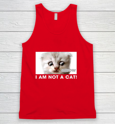 I am not a cat shirt funny video zoom call cat Tank Top 5