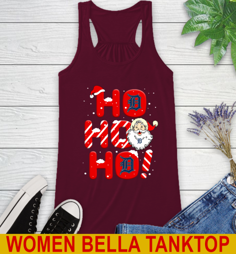 Detroit Tigers MLB Baseball Ho Ho Ho Santa Claus Merry Christmas Shirt Racerback Tank 3 Detroit Tigers MLB Baseball Ho Ho Ho Santa Claus Merry Christmas Shirt Racerback Tank - Image 3