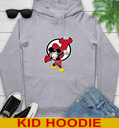 New Jersey Devils NHL Hockey Dabbing Mickey Disney Sports Youth Hoodie 6