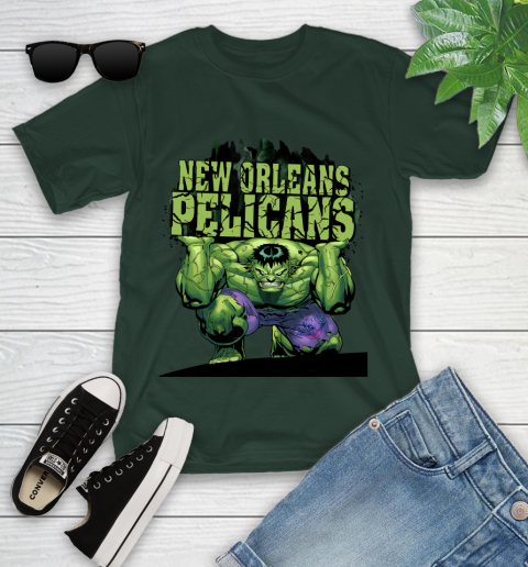 New Orleans Pelicans NBA Basketball Incredible Hulk Marvel Avengers Sports Youth T-Shirt 5