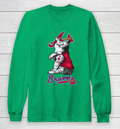 MLB Baseball My Cat Loves Atlanta Braves Long Sleeve T-Shirt 4
