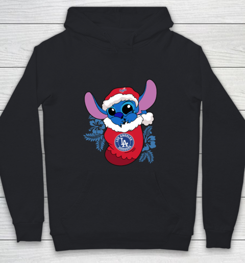Los Angeles Dodgers Christmas Stitch In The Sock Funny Disney MLB Youth Hoodie