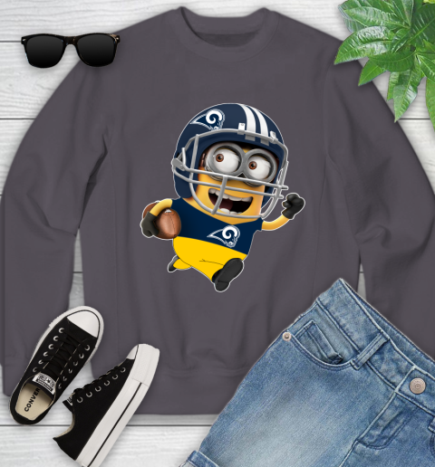 NFL Los Angeles Rams Minions Disney Football Sports Youth Sweatshirt 6