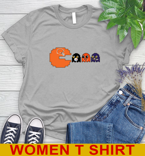 Cleveland Browns NFL Football Pac Man Champion Women's T-Shirt 5