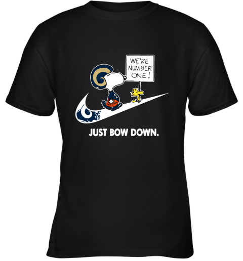 Los Angeles Rams Are Number One – Just Bow Down Snoopy Youth T-Shirt