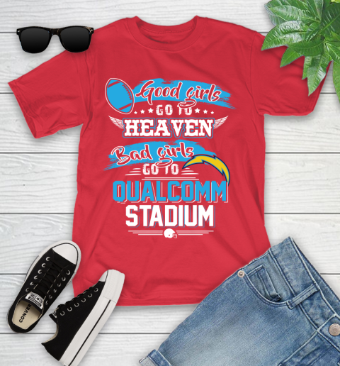 Los Angeles Chargers NFL Bad Girls Go To Qualcomm Stadium Shirt Youth T-Shirt 13