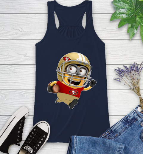NFL San Francisco 49ers Minions Disney Football Sports Racerback Tank 12