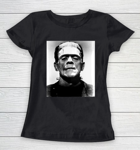 Classic Halloween Monster Poster Horror Movie Frankenstein Women's T-Shirt