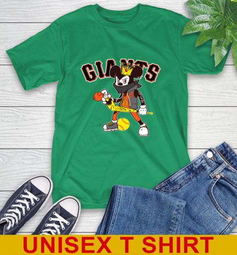 San Francisco Giants MLB Baseball Mickey Peace Sign Sports T-Shirt 7