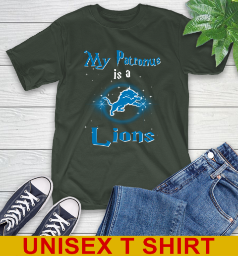 NFL Football Harry Potter My Patronus Is A Detroit Lions T-Shirt 6