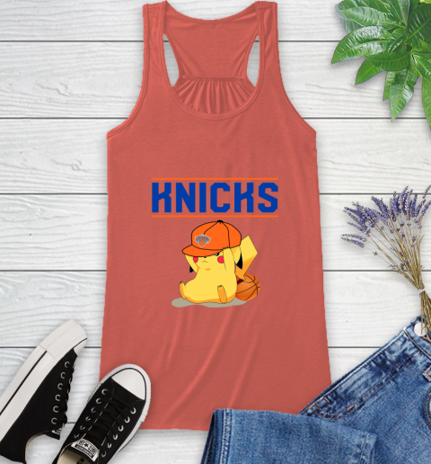 NBA Pikachu Basketball Sports New York Knicks Racerback Tank 4