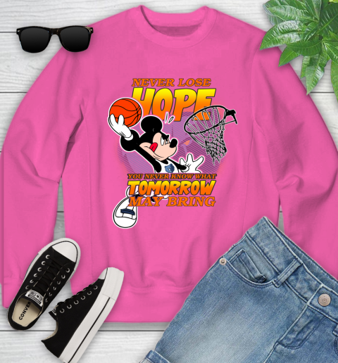 Memphis Grizzlies NBA Basketball Mickey Disney Never Lose Hope Youth Sweatshirt 6