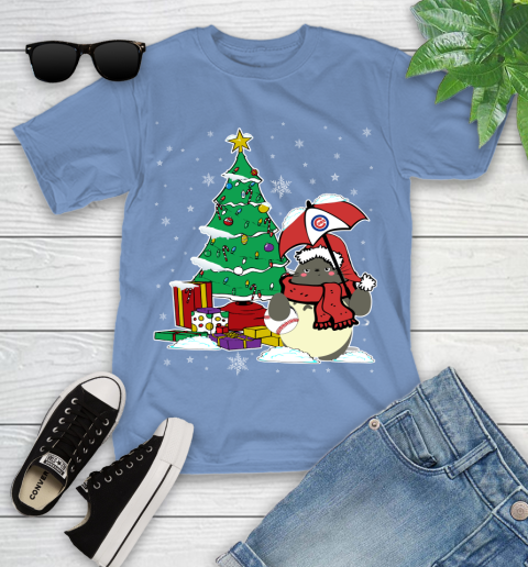 Chicago Cubs MLB Baseball Cute Tonari No Totoro Christmas Sports Youth T-Shirt 15