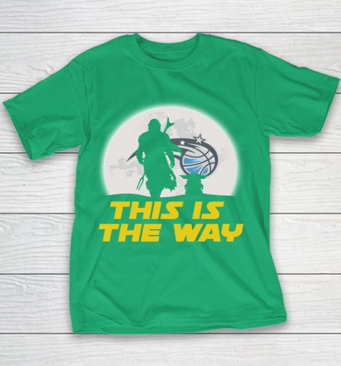 Orlando Magic NBA Basketball Star Wars Yoda And Mandalorian This Is The Way Youth T-Shirt 3