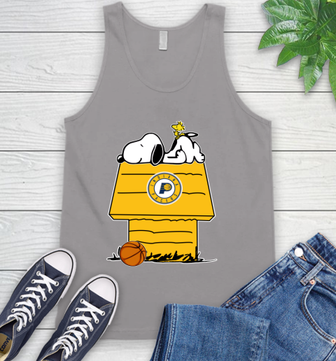 Indiana Pacers NBA Basketball Snoopy Woodstock The Peanuts Movie Tank Top 4