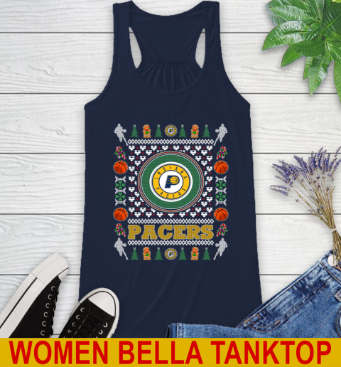 Indiana Pacers Merry Christmas NBA Basketball Loyal Fan Racerback Tank 9
