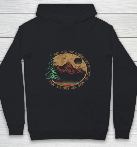 Into The Forest I Go Funny Hiking Camping Youth Hoodie