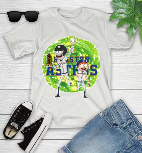 MLB Houston Astros Rick And Morty Commissioner's Trophy Baseball Sports Youth T-Shirt 12