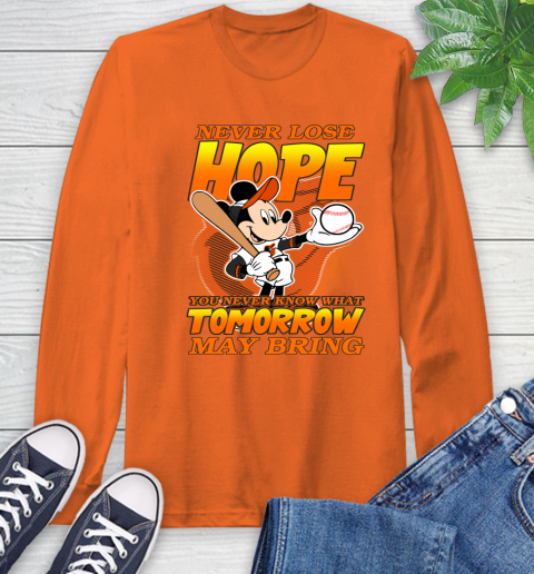 Boston Red Sox MLB Baseball Mickey Disney Never Lose Hope Long Sleeve T-Shirt 4