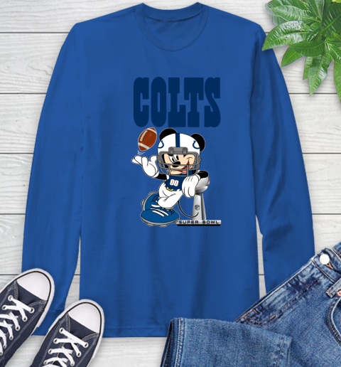 NFL Indianapolis Colts Mickey Mouse Disney Super Bowl Football T Shirt Long Sleeve T-Shirt 9