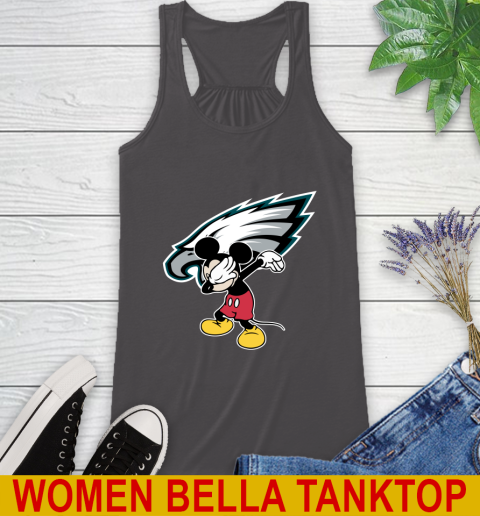 Philadelphia Eagles NFL Football Dabbing Mickey Disney Sports Racerback Tank 12