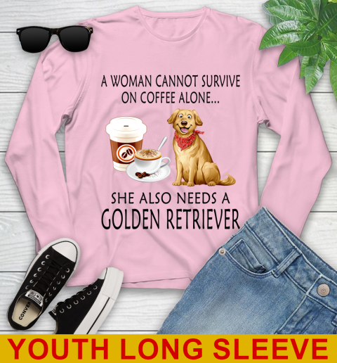Women cannot survive on coffee alone she also need a GOLDEN tshirt 109