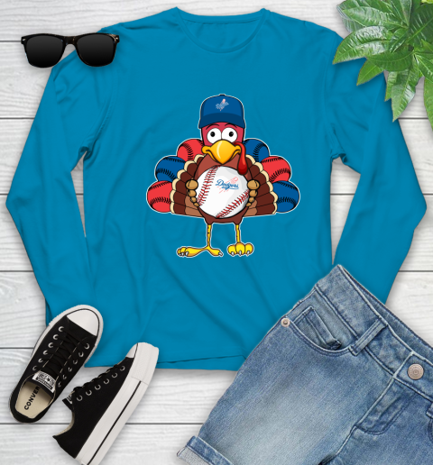 Los Angeles Dodgers Turkey thanksgiving Youth Long Sleeve 7