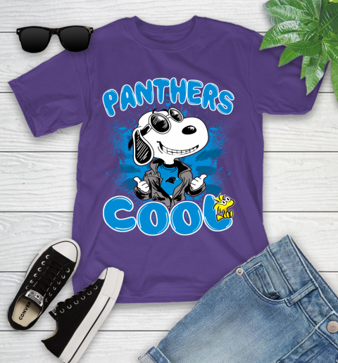 NFL Football Carolina Panthers Cool Snoopy Shirt Youth T-Shirt 3