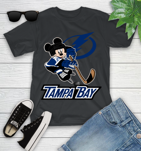 NHL Tampa Bay Lightning Mickey Mouse Disney Hockey T Shirt Youth T-Shirt 2