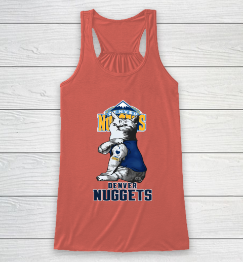 NBA Basketball My Cat Loves Denver Nuggets Racerback Tank 4 NBA Basketball My Cat Loves Denver Nuggets Racerback Tank - Image 4